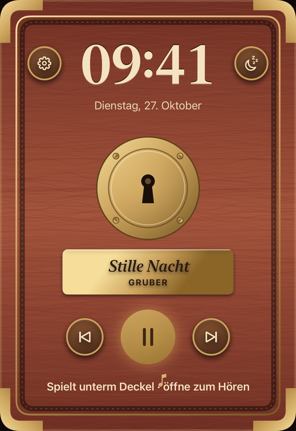 iPhone Duo, zugeklappt: der geschlossene Deckel auf dem Außenbildschirm