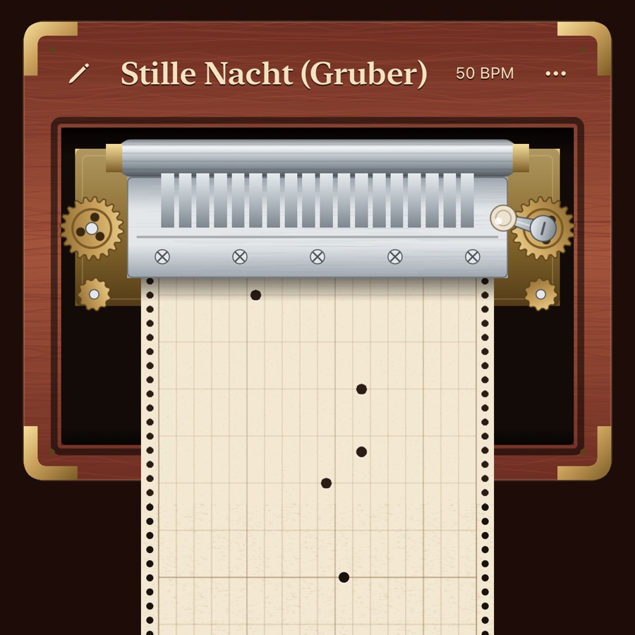 Music Box in Kirsche mit einer Singvogel-Figur