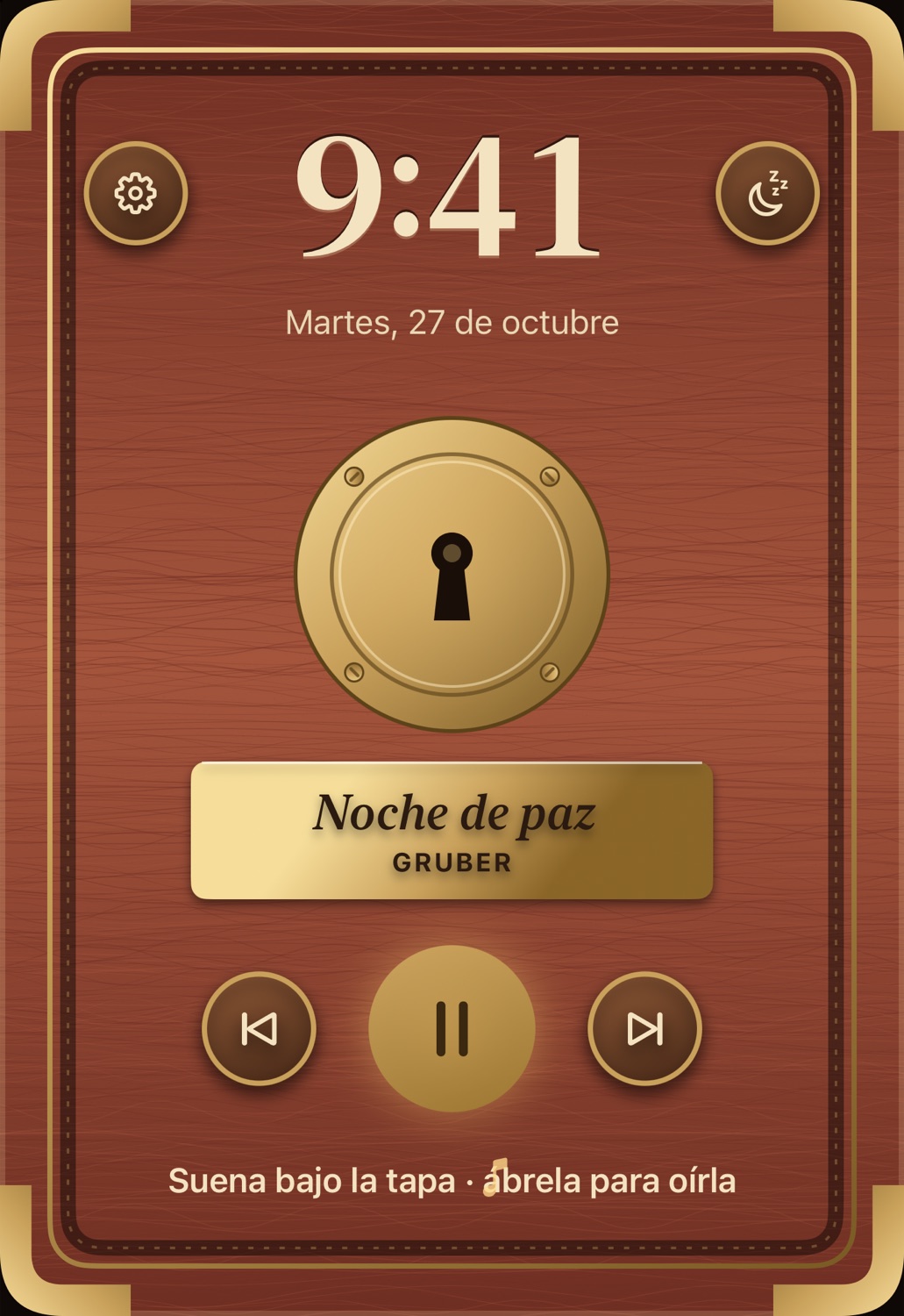 iPhone Duo, plegado: la tapa cerrada en la pantalla exterior